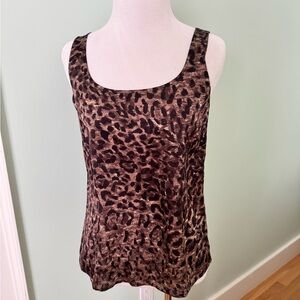 St. John Animal Print Tank Top